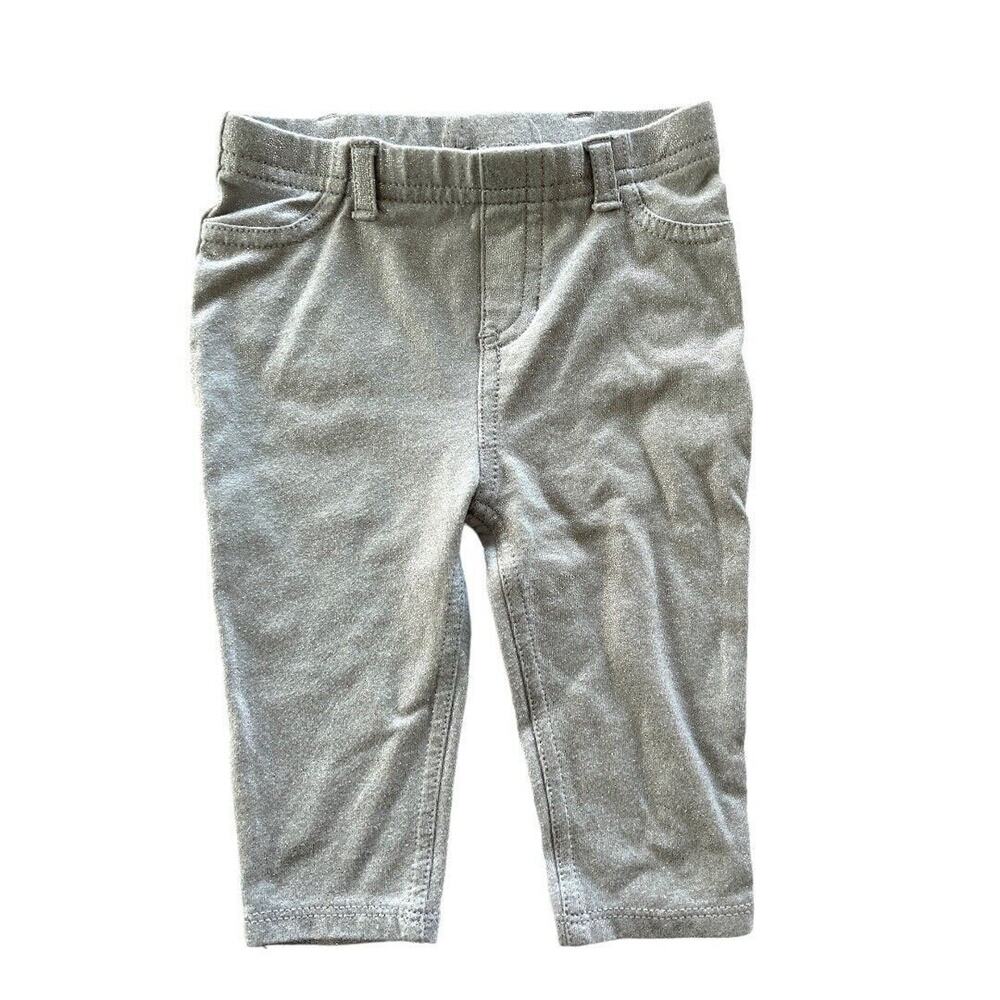 3-6 Month Garanimals Silver Sparkle Jeans Pants